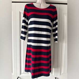Tommy Hilfiger navy white red stripe dress XS casual spring